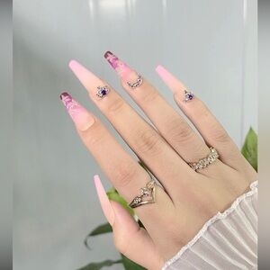 Coffin/Ballerina Shaped Press-On Nails